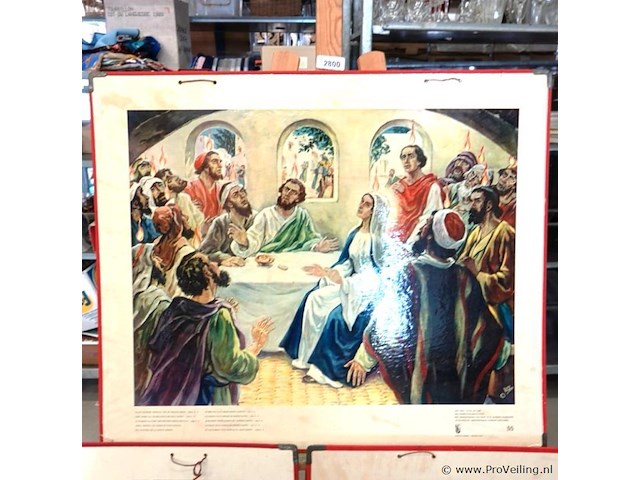 4 bellarminus bijbelplaten uit de jaren 50 - afbeelding 2 van  5