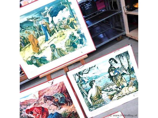 4 bellarminus bijbelplaten uit de jaren 50 - afbeelding 3 van  5