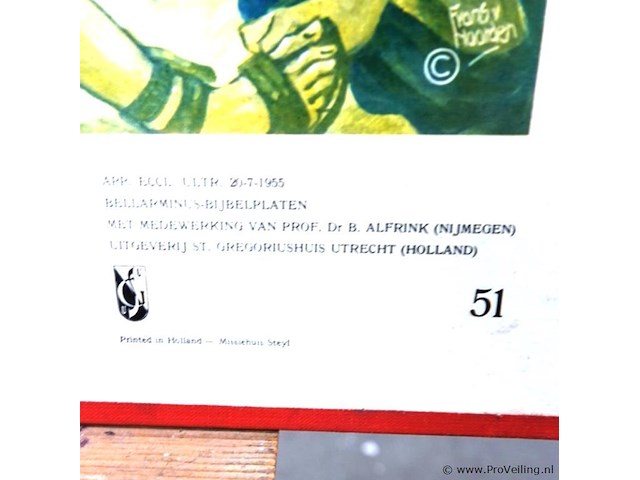 4 bellarminus bijbelplaten uit de jaren 50 - afbeelding 4 van  5