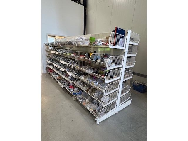 4 delen gondela stelling, crèmekleurig - afbeelding 1 van  3