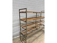 4 delige - afkoelwagen rvs / hout - afbeelding 4 van  4