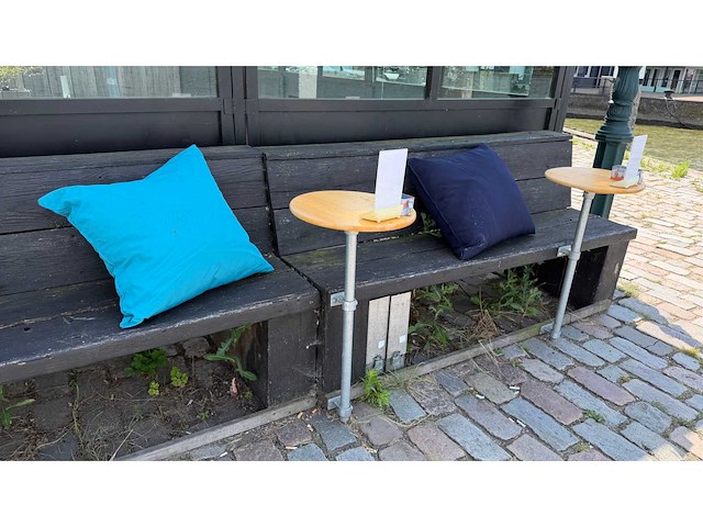 4-delige terrasbank met tafel en singcall service menukaarthouder - afbeelding 2 van  14