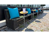 4-delige terrasbank met tafel en singcall service menukaarthouder - afbeelding 3 van  14