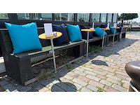 4-delige terrasbank met tafel en singcall service menukaarthouder - afbeelding 1 van  14
