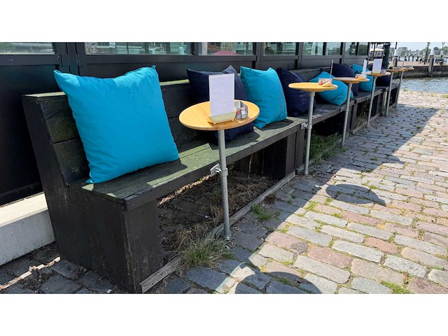 4-delige terrasbank met tafel en singcall service menukaarthouder - afbeelding 7 van  14