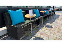 4-delige terrasbank met tafel en singcall service menukaarthouder - afbeelding 7 van  14