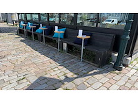 4-delige terrasbank met tafel en singcall service menukaarthouder - afbeelding 11 van  14