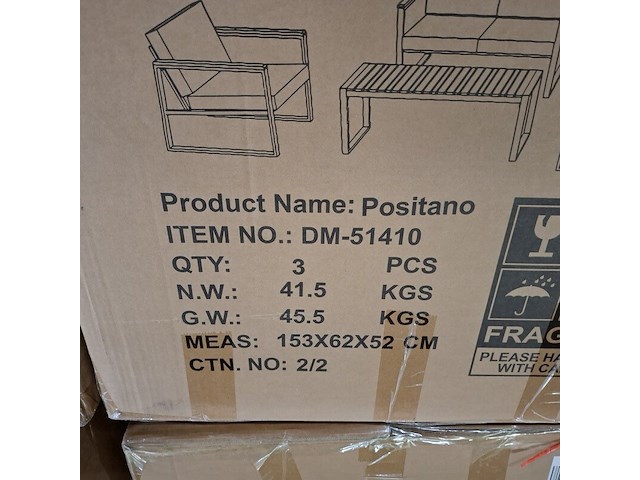 4-delige tuinmeubelset, furniqs, positano - afbeelding 6 van  15