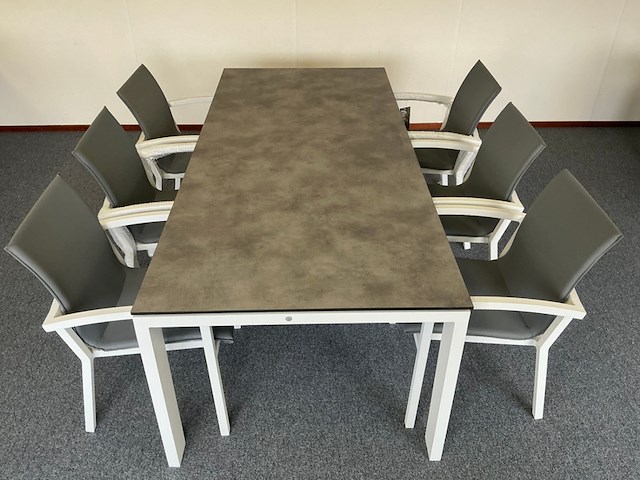 4 dining chair suns , anzio, mrg/light antraciet - afbeelding 3 van  7