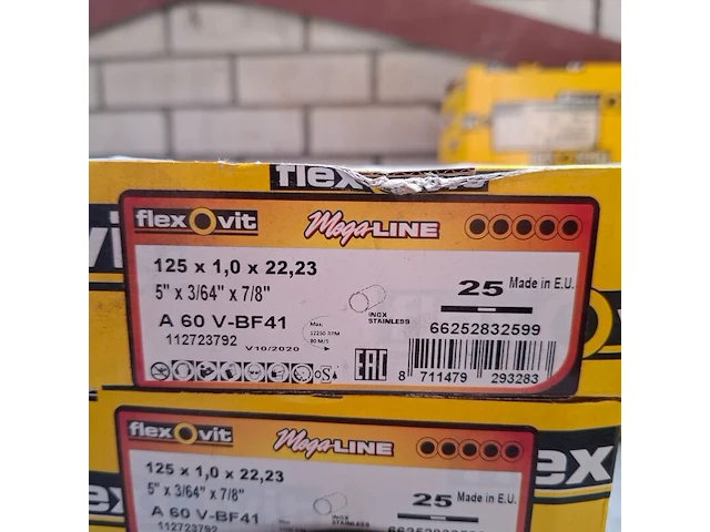 4 doos a 25 stuks doorslijpschijf flexovit, 125x1,0x22,23 - afbeelding 3 van  4