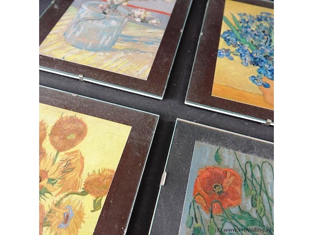 4 drukjes van gogh ingelijst - afbeelding 4 van  5