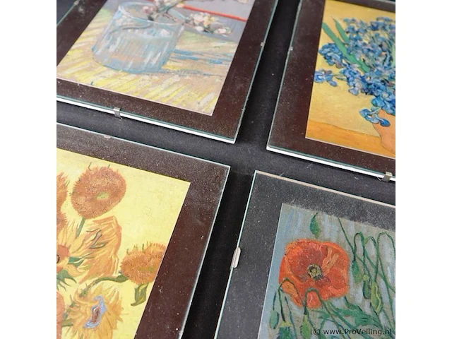 4 drukjes van gogh ingelijst - afbeelding 4 van  5