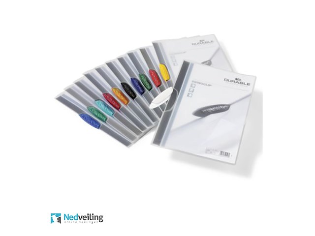 4 dura swingclip mappen assorti kleuren - afbeelding 1 van  3