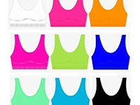 4 ex. lovely microfiber meisjes bh one size (8/14 j) wit/grijs/roze/zwart (doos o) - afbeelding 1 van  3