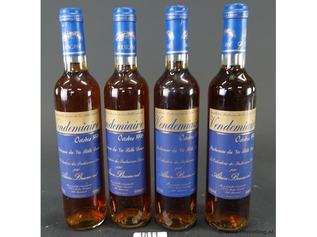 4 flessen château bouscassé vendémiaire (1996) - afbeelding 1 van  5