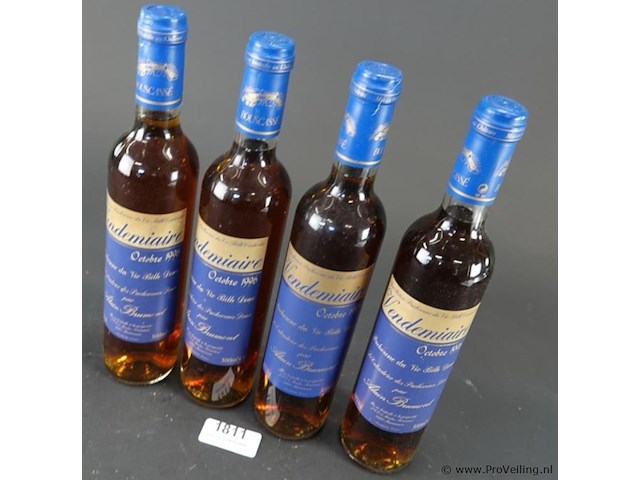 4 flessen château bouscassé vendémiaire (1996) - afbeelding 2 van  5