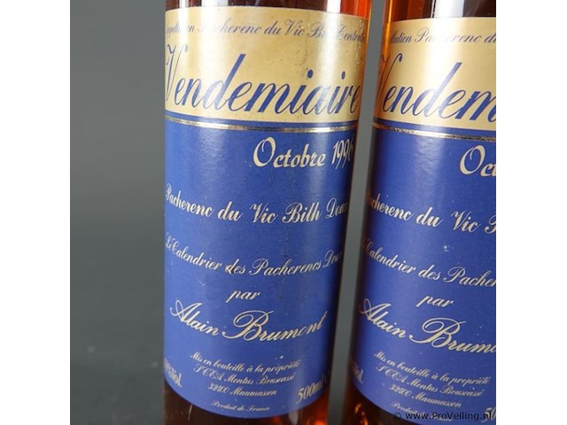4 flessen château bouscassé vendémiaire (1996) - afbeelding 3 van  5