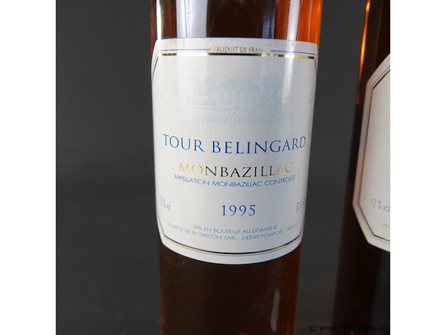 4 flessen tour bélingard monbazillac uit 1995 - afbeelding 3 van  5