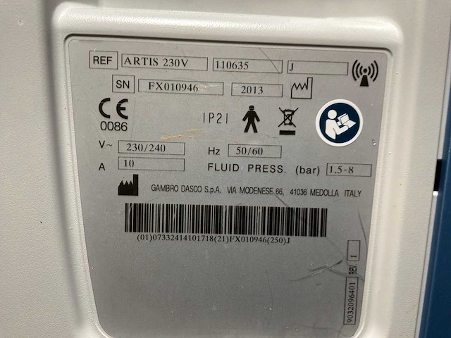 4 gambro - artis - dialysis equipment - 2013 - afbeelding 3 van  35