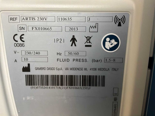 4 gambro - artis - dialysis equipment - 2013 - afbeelding 11 van  35