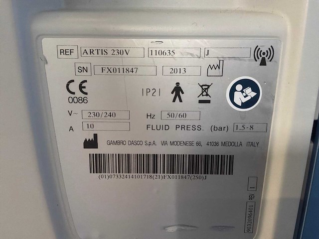 4 gambro - artis - dialysis equipment - 2013 - afbeelding 29 van  35