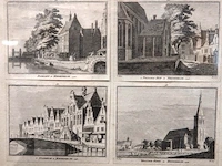 4 historische gravures van medemblik uit 1726, getekend door cornelis pronk en gegraveerd door hendrik spilman - afbeelding 2 van  5
