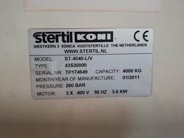 4-koloms hefbrug stertil koni, st-4040-l/v, bouwjaar 2011 - afbeelding 9 van  13
