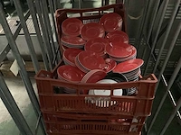 4 kratten met koffie schotel van het merk walkure - tableware, glassware and cutlery (4x)