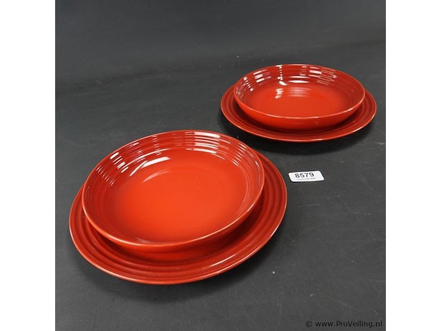 4 le creuset faitout stoneware schalen/borden - afbeelding 1 van  5