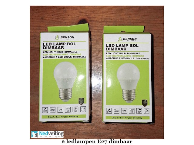 4 ledlampen bol dimbaar e27 220v-5w - afbeelding 2 van  3