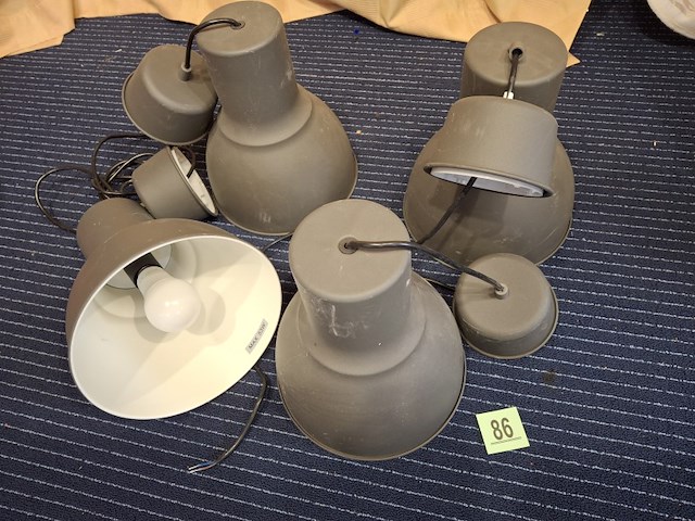 4 metalen hanglampen diameter 23 cm - afbeelding 2 van  3