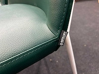 4 nieuwe groene leren stoelen - afbeelding 3 van  3