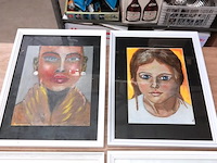 4 olieverfschilderij op doek in lijst - afbeelding 2 van  5