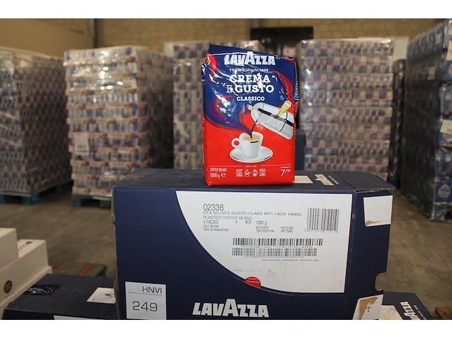 4 pakken koffiebonen lavazza gusto 1 kg. tht 12-2024. - afbeelding 1 van  2