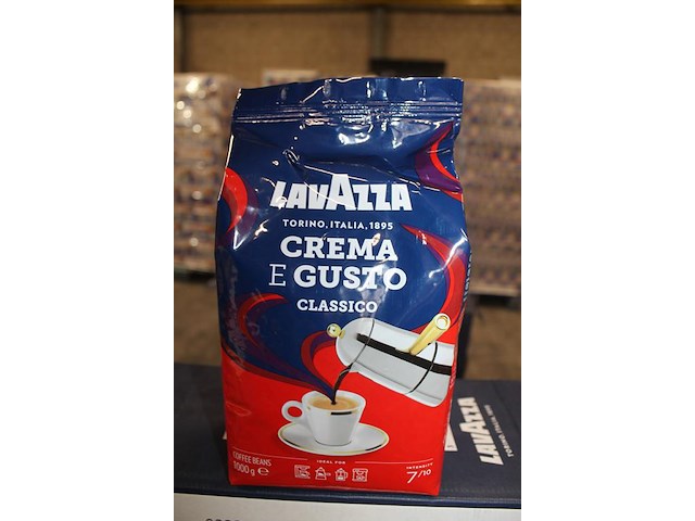 4 pakken koffiebonen lavazza gusto 1 kg. tht 12-2024. - afbeelding 2 van  2