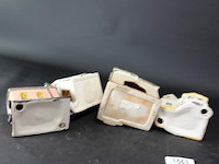 4 porseleinen winter/kersthuisjes - afbeelding 5 van  5