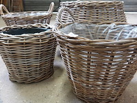 4 rieten manden - afbeelding 3 van  5
