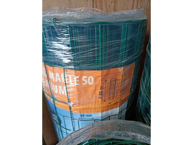 4 rollen geplastificeerd gaas maas 50x100 mm - afbeelding 3 van  5