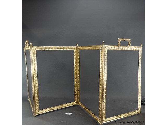 4 slag koperen haardscherm - afbeelding 1 van  5