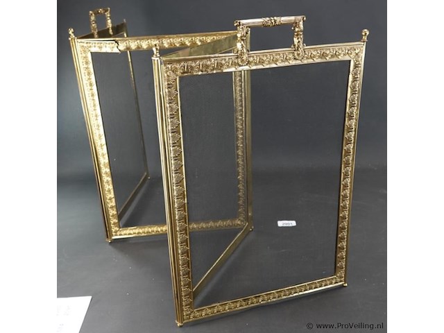 4 slag koperen haardscherm - afbeelding 3 van  5