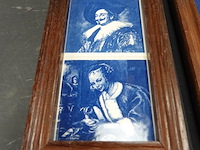 4 tegels in 2 houten lijsten - afbeelding 2 van  5