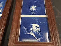 4 tegels in 2 houten lijsten - afbeelding 3 van  5