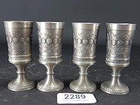 4 tinnen kelkglaasjes - afbeelding 3 van  5