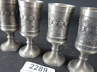 4 tinnen kelkglaasjes - afbeelding 4 van  5