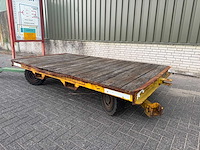 4-wiel gestuurde intern transportaanhanger – 4.500 kg – volrubber - afbeelding 7 van  11
