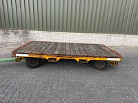 4-wiel gestuurde intern transportaanhanger – 4.500 kg – volrubber - afbeelding 6 van  11