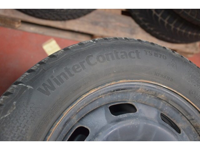 4 winterbanden continental met velg winter contact ts870 185/65 r 15 88t - afbeelding 4 van  6