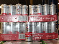 4 x 12 blikken captain morgan spiced gold & cola 0,25cl. tht 11-2025. bod inclusief statiegeldwaarde van 7,... - afbeelding 1 van  2