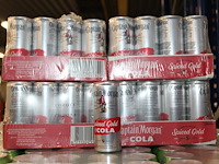 4 x 12 blikken captain morgan spiced gold & cola 0,25cl. tht 11-2025. bod inclusief statiegeldwaarde van 7,... - afbeelding 1 van  2