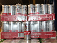 4 x 12 blikken captain morgan spiced gold & cola 0,25cl. tht 11-2025. bod inclusief statiegeldwaarde van 7,... - afbeelding 1 van  2